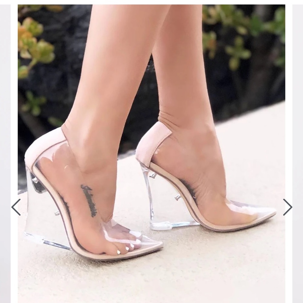 Wedge heels - Nude
